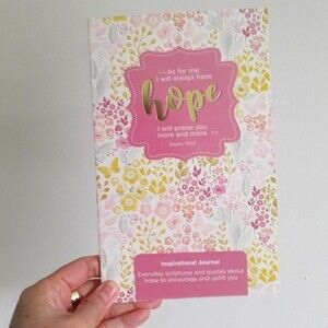 Crown Jewlz Lined Hope Inspirational Journal w/ Bible Scriptures and Quotes